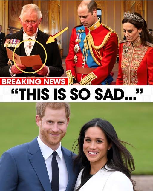 5 HOUR AGO! THE TRAGIC BOW! King Charles stood in sorrow before the Grand Hall, announcing SAD NEWS to the entire nation. William and Kate lowered their heads behind him, powerless and broken. Reporters were barred, cameras silenced — hiding only the sobs within. With deepest grief, Charles cried out: ‘My son, Harry has…’” 1042