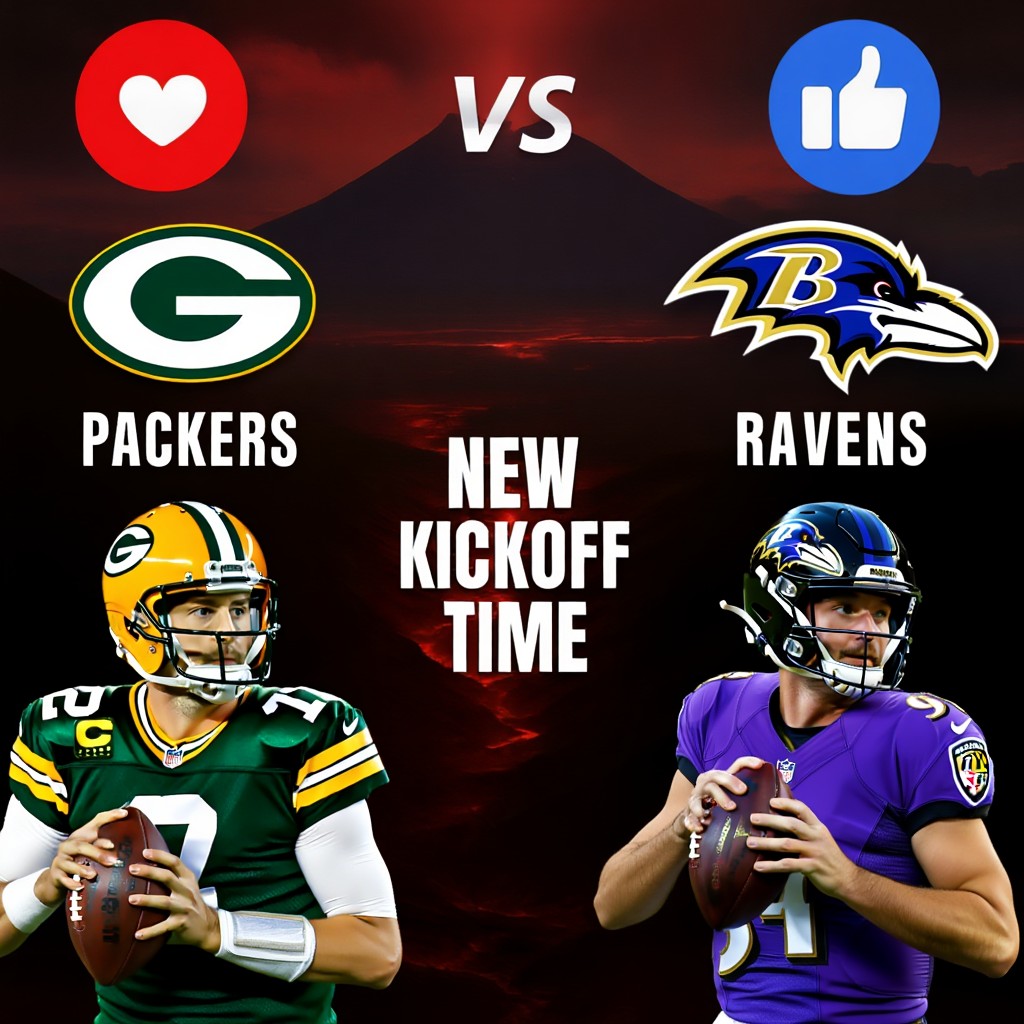 TIME CHANGE ALERT : Packers vs. Ravens at Lambeau Field — Kickoff Time Confirmed... 845